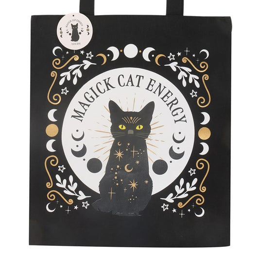 Black Magick Cat Energy Tote Bag