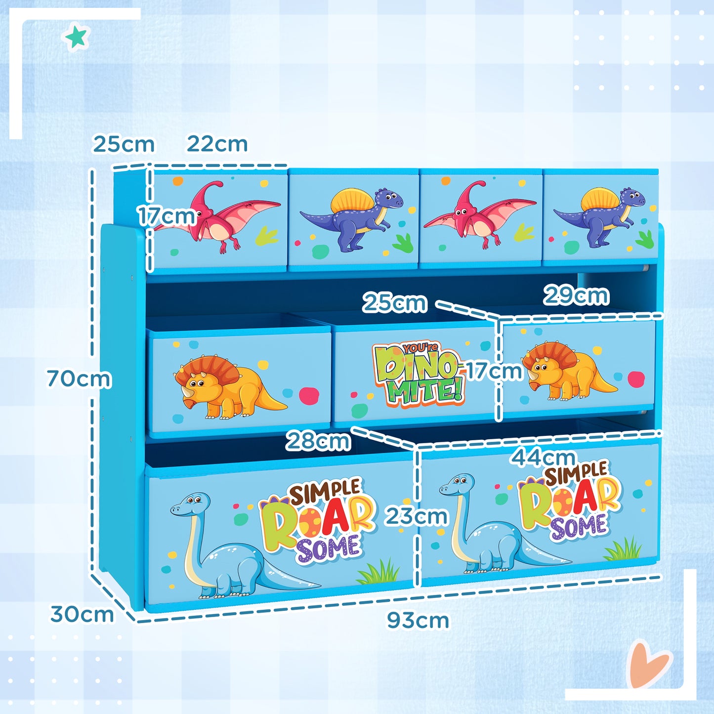 Boys 3-Tier Kids Storage Unit