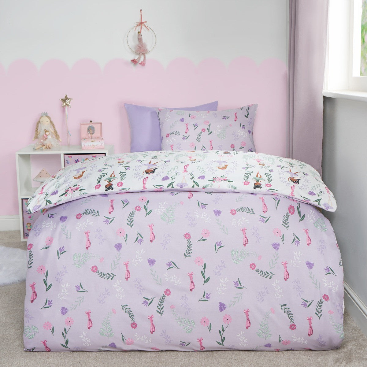 Kids Ballerina Reversible Duvet Set
