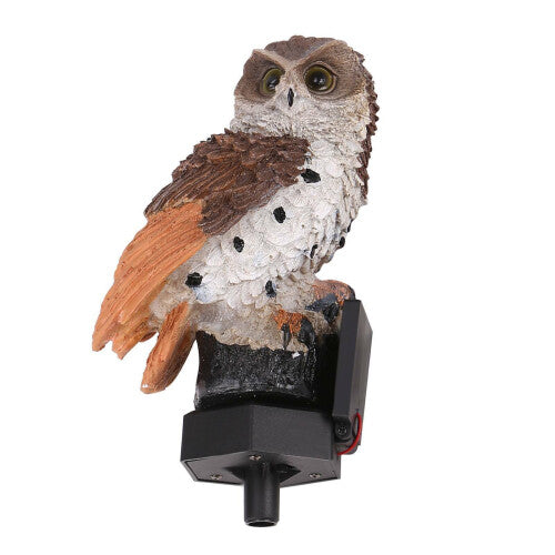 LED Solar Powered Garden Ornament Brown Owl