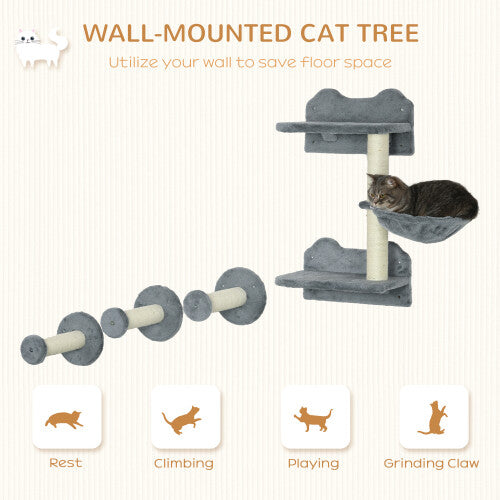 4pc Cat Shelves Cat Wall Furniture
