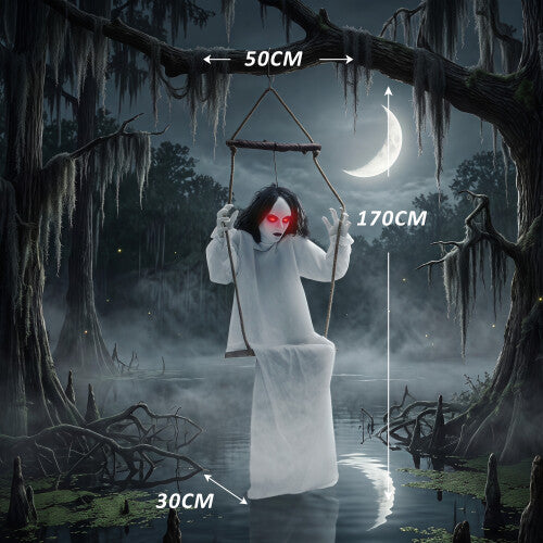 Animated Hanging Swing Ghost