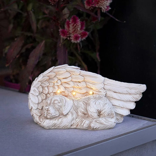 Dog Memorial Solar Light Stone Effect