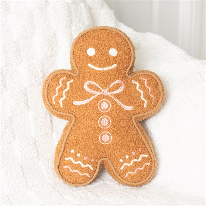 Sugarplum Bakery Gingerbread Man Boucle Cushion