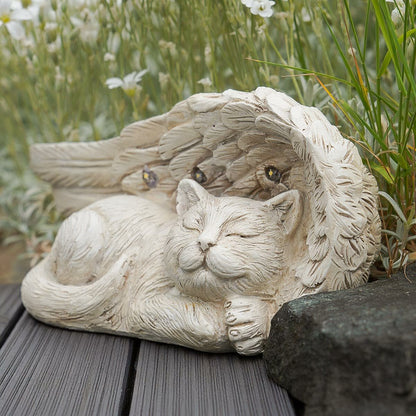Cat Memorial Solar Light Stone Effect