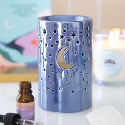 Iridescent Purple Moon Pillar Oil Burner