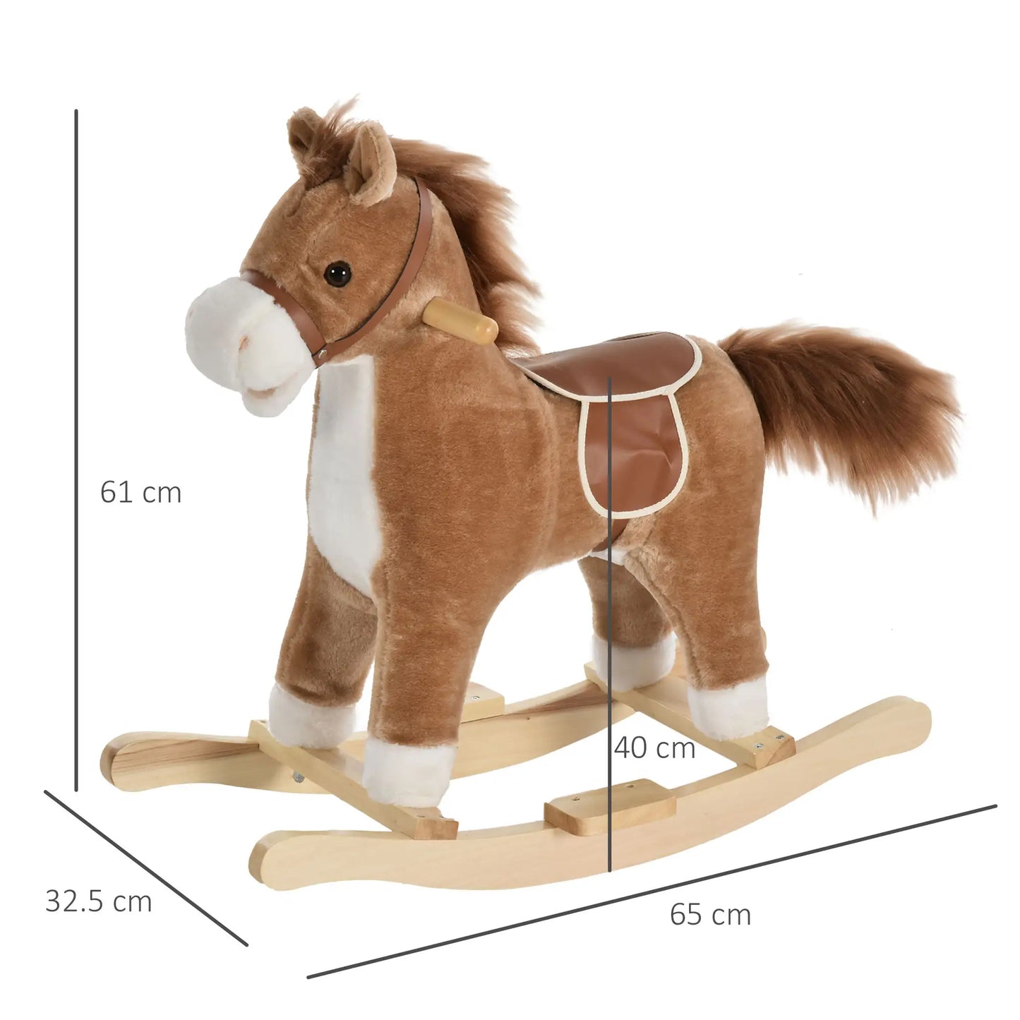 Classic Rocking Horse, with Moving Mouth, Neighing Sounds,