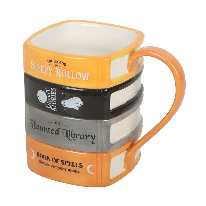 The Haunted Library Book Stack Mug