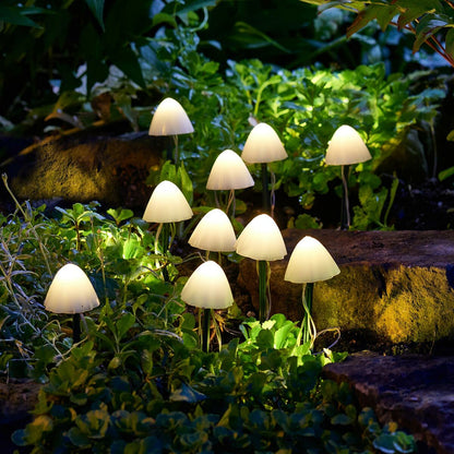 10 LED Mushroom Solar Light Stakes