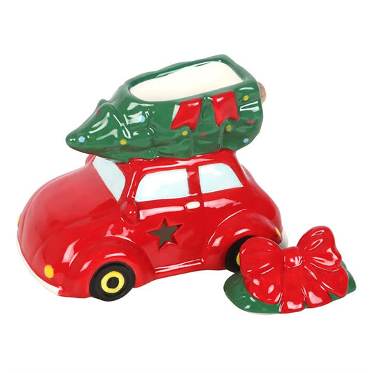 Car with Christmas Tree Ceramic Oil Burner