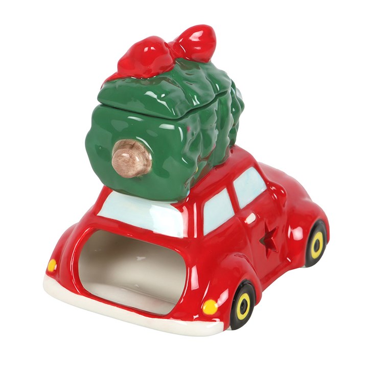 Car with Christmas Tree Ceramic Oil Burner