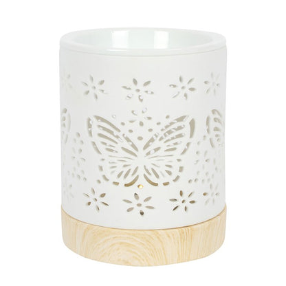 Matte Ceramic Butterfly Oil Burner