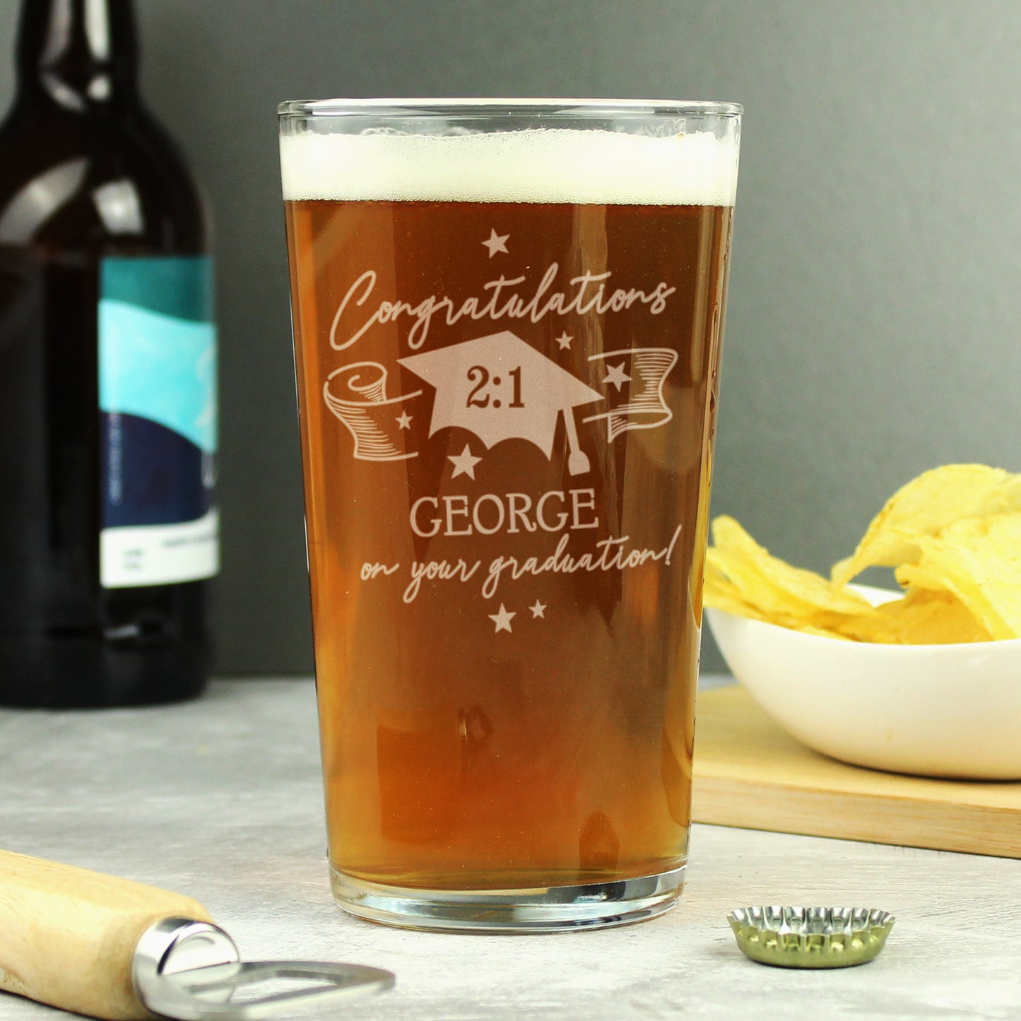 Personalised Graduation Pint Glass
