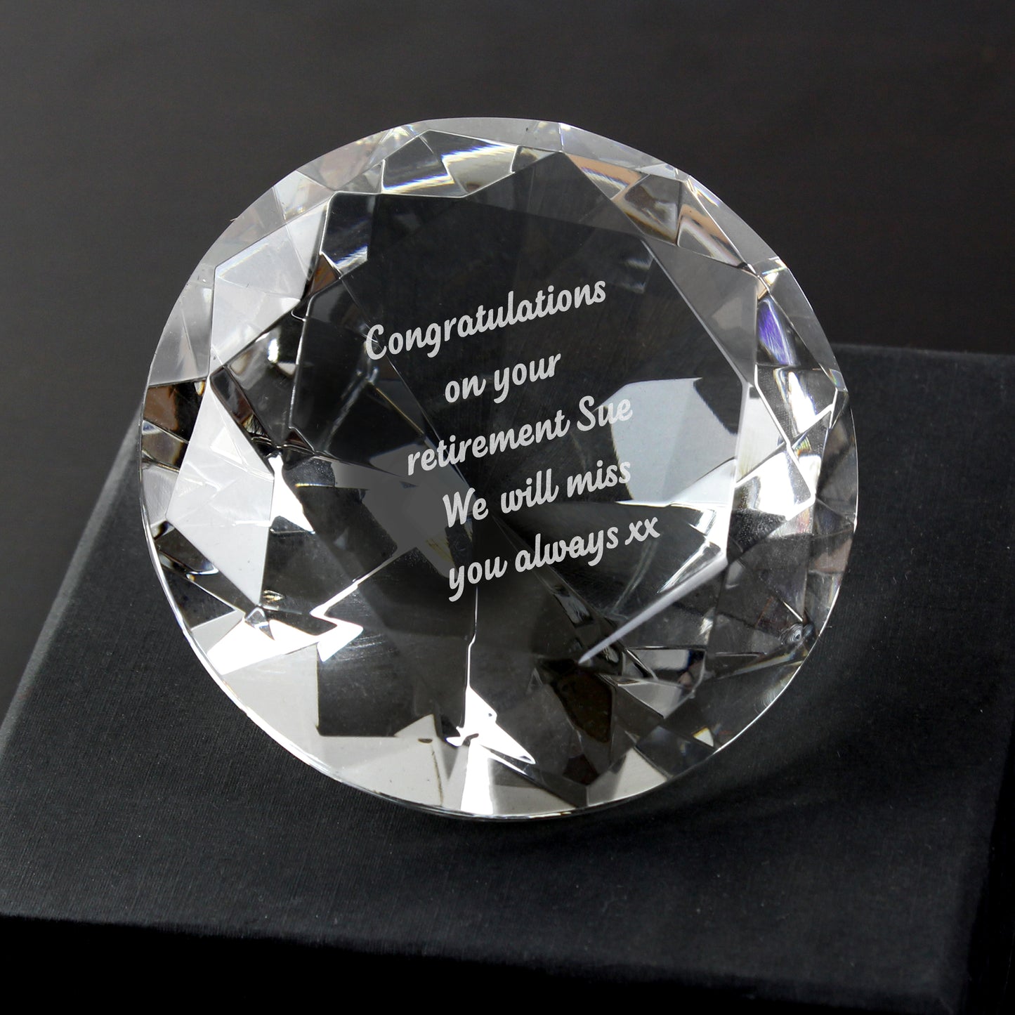 Personalised Occasion Diamond Paperweight