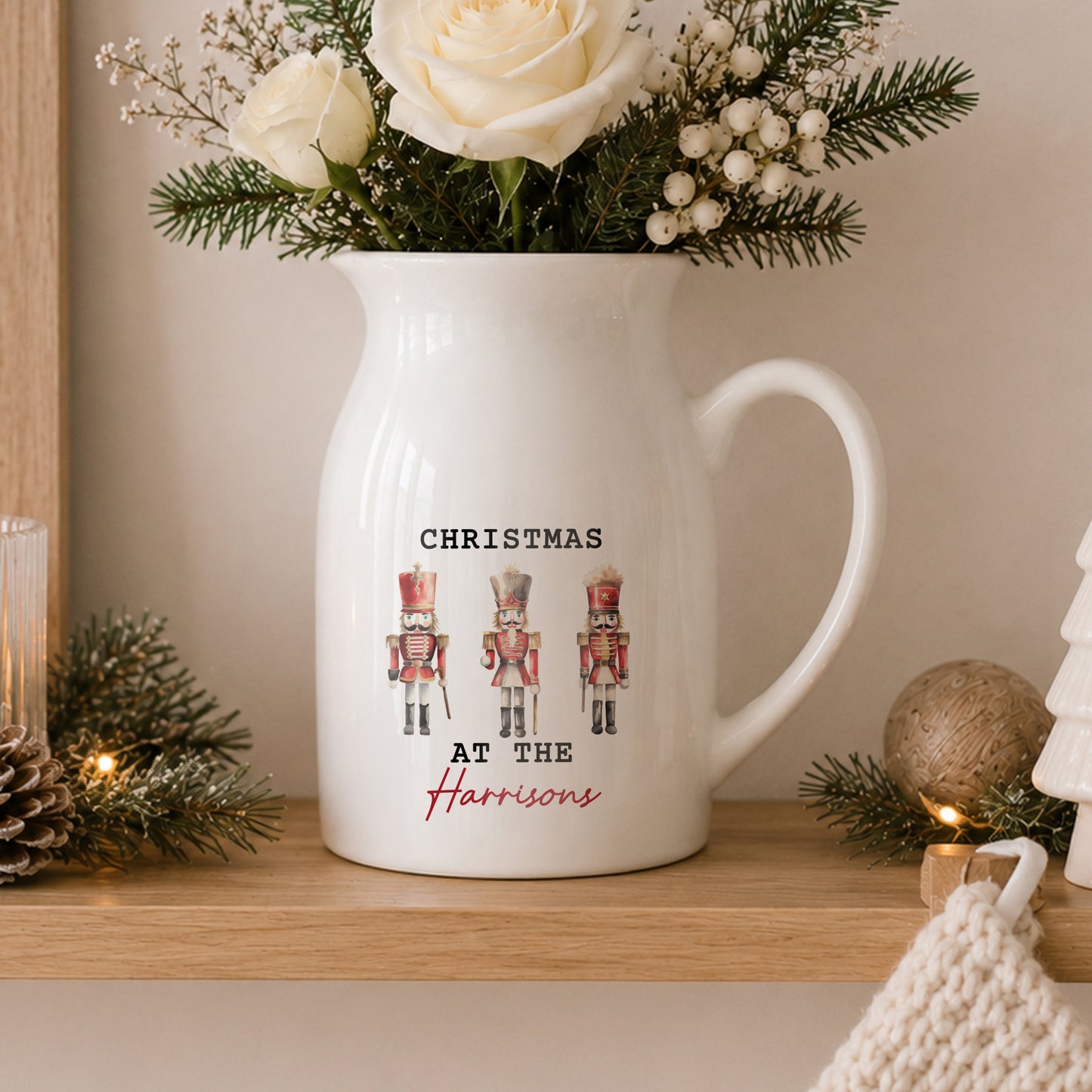 Personalised Nutcracker Ceramic Jug Vase