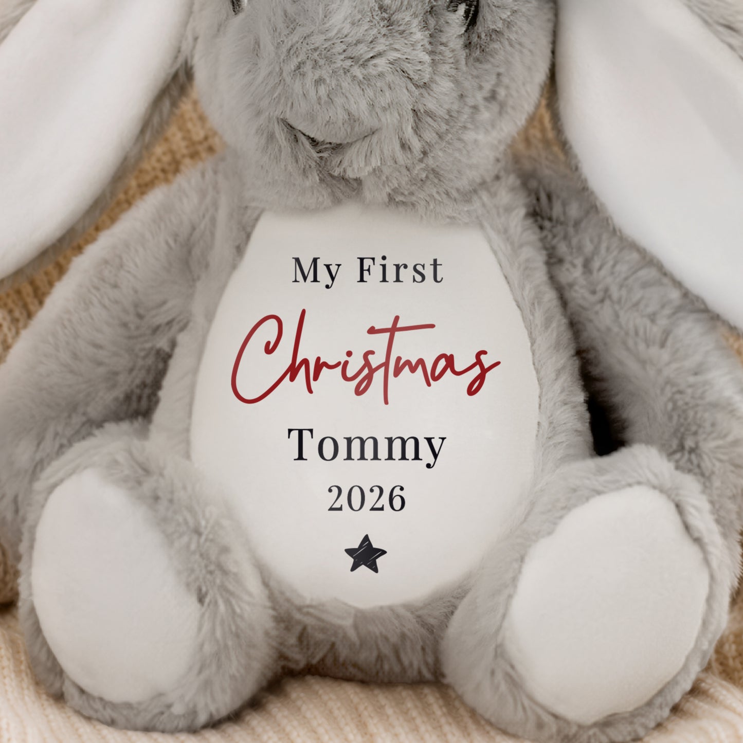 Personalised My First Christmas Bunny