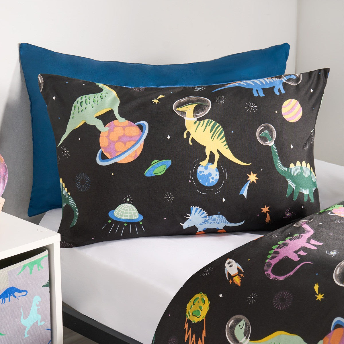Dinosaur Space Print Reversible Duvet set