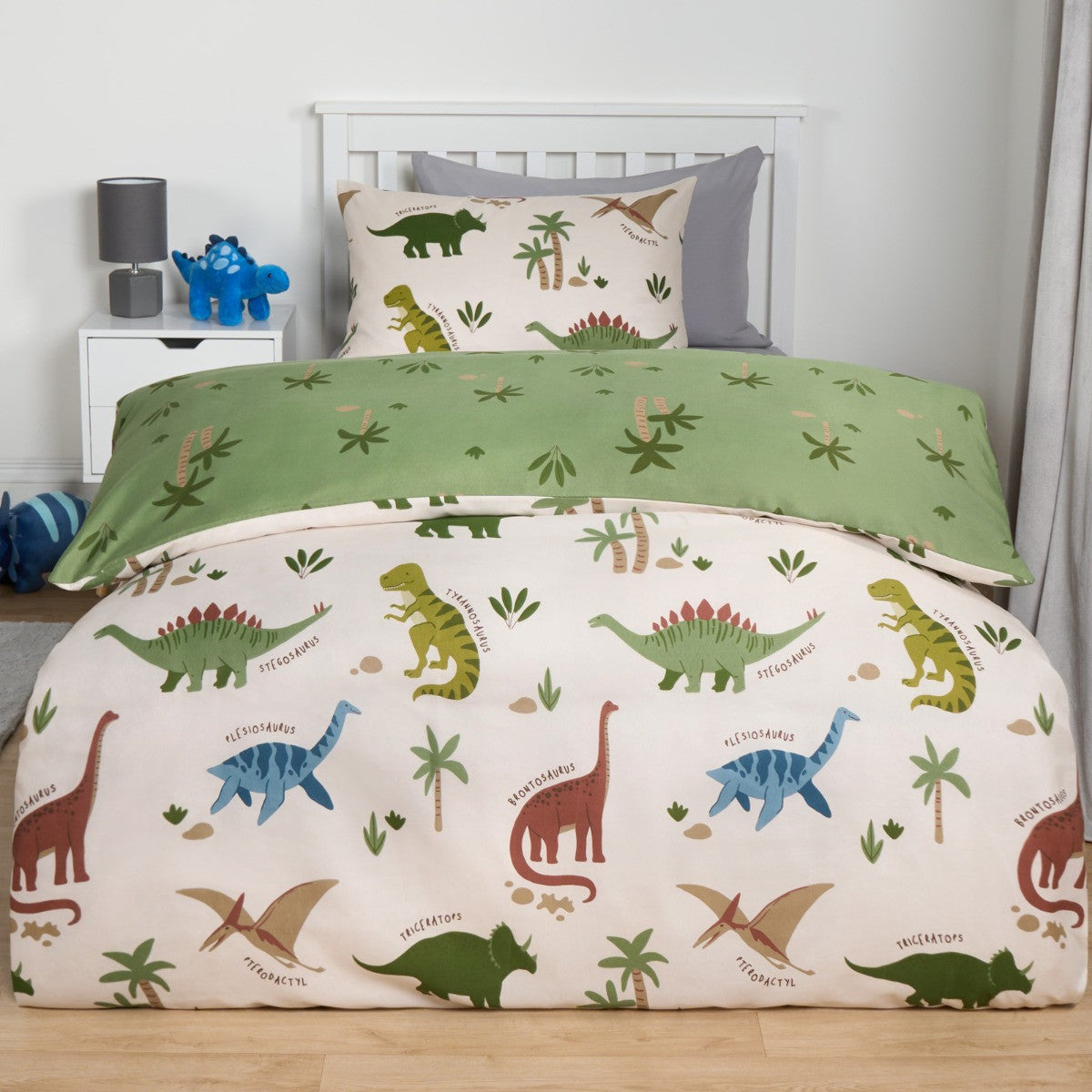 Dino Reversible Duvet Cover Set