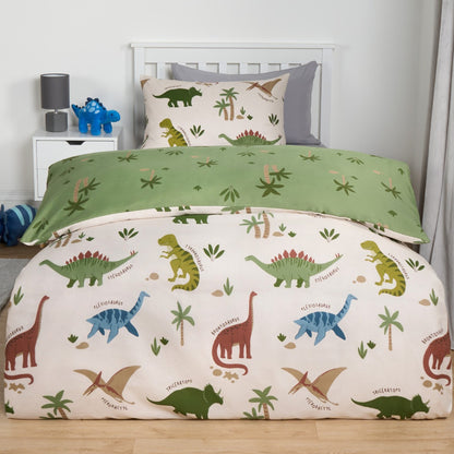 Dino Reversible Duvet Cover Set