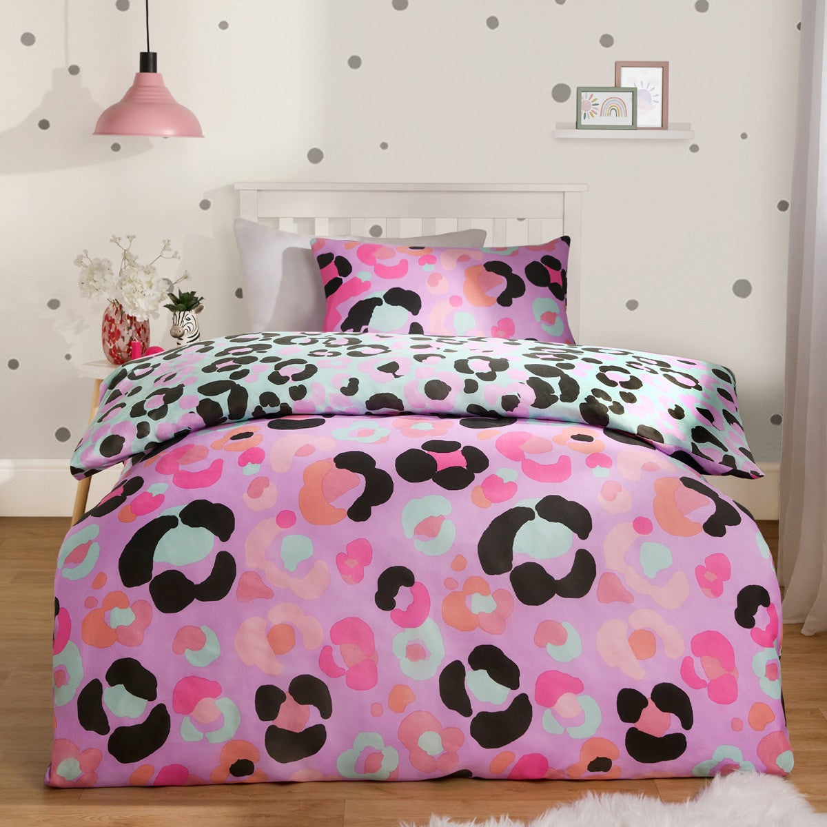 Abstract Leopard Print Reversible Duvet Set