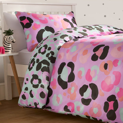 Abstract Leopard Print Reversible Duvet Set
