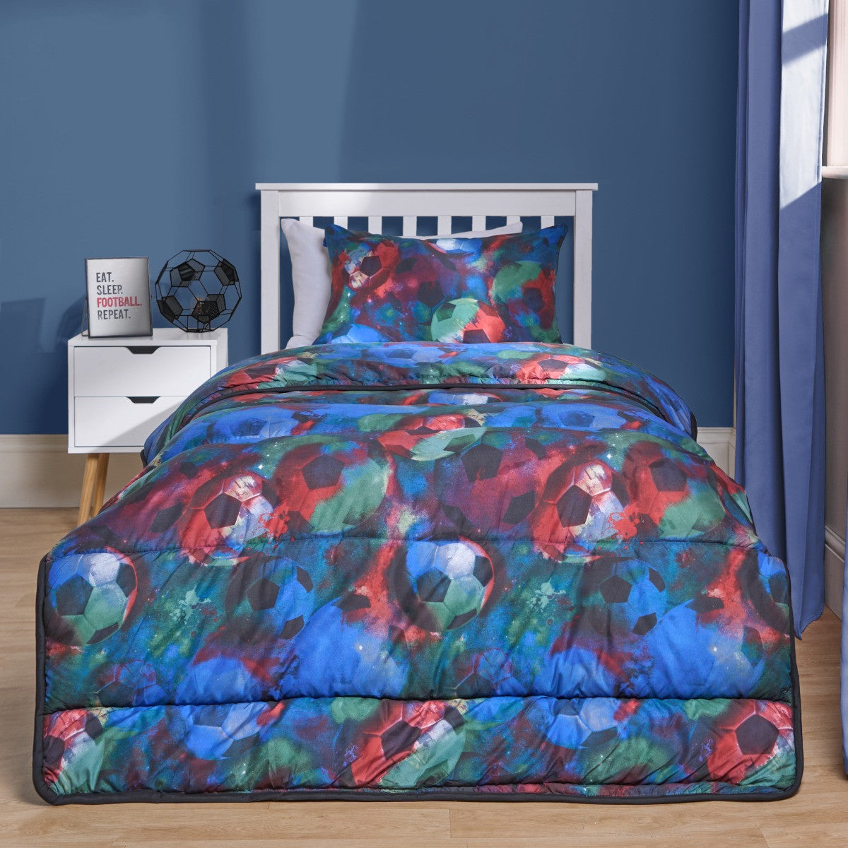 Football Duvet Set  Neon