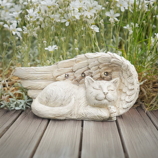 Cat Memorial Solar Light Stone Effect
