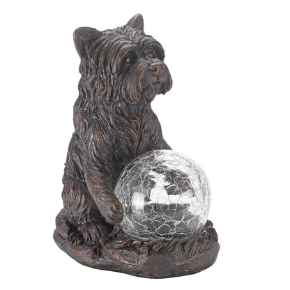 Dog Solar Light White & Colour Changing LEDs 20cm