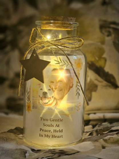 Wild Flowers Photo Upload Led Jar