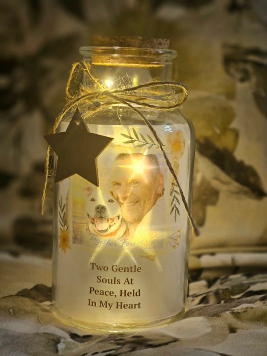 Wild Flowers Photo Upload Led Jar