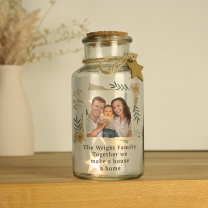 Wild Flowers Photo Upload Led Jar