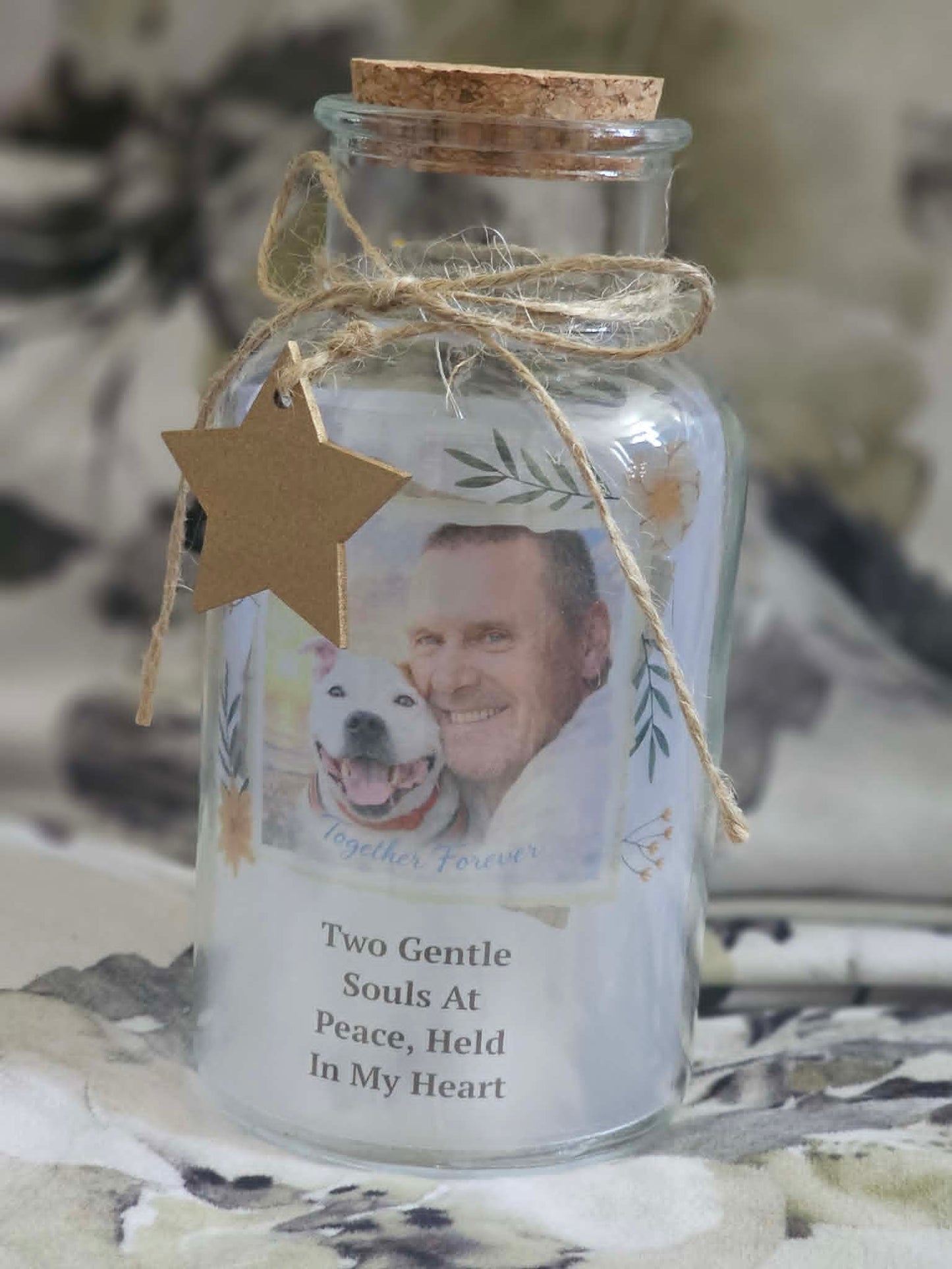 Personalised Wild Flowers Photo Upload LED Light Up Jar
