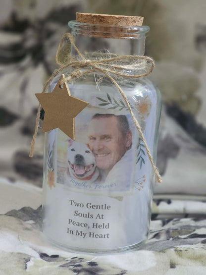 Personalised Wild Flowers Photo Upload LED Light Up Jar