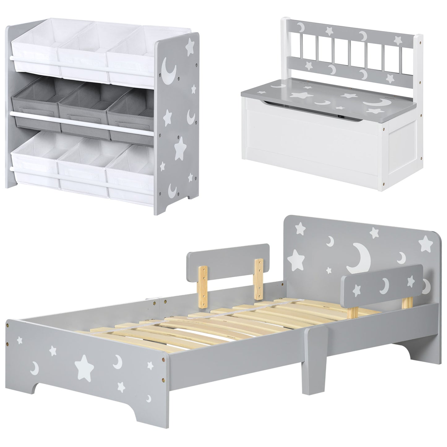 3PCs Kids Furniture Bedroom Set
