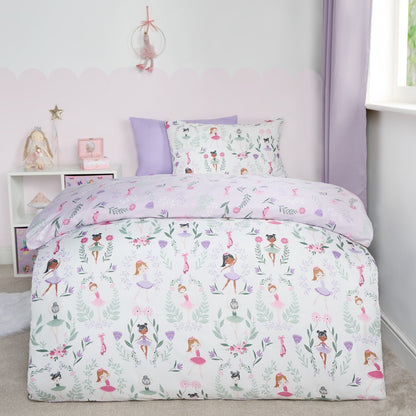 Kids Ballerina Reversible Duvet Set