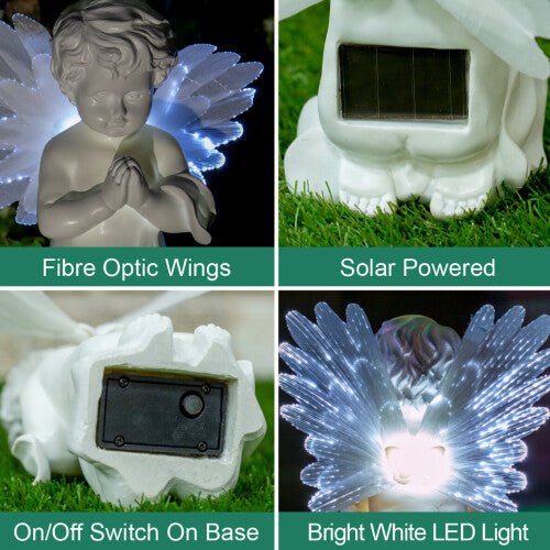Solar Powered LED Angel Light