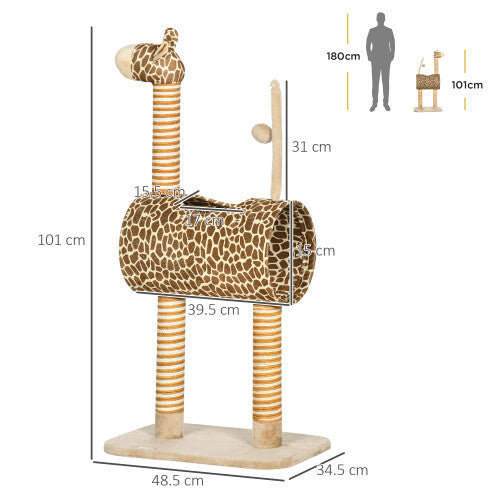 Cat Tree Play Tower - Giraffe