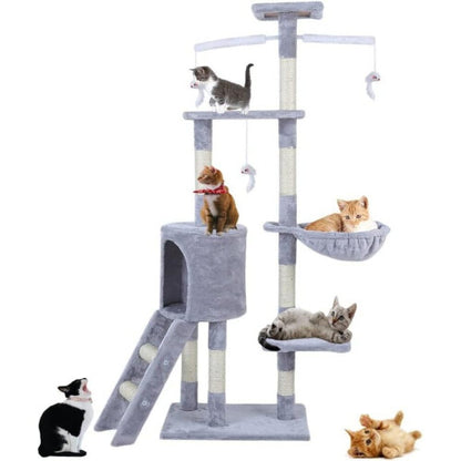 Multi-Level Cat Tree Tower with Sisal Scratching Posts