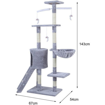 Multi-Level Cat Tree Tower with Sisal Scratching Posts