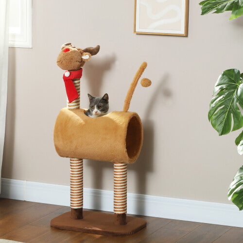 Deer-Designed Cat Tower for Indoor Cats