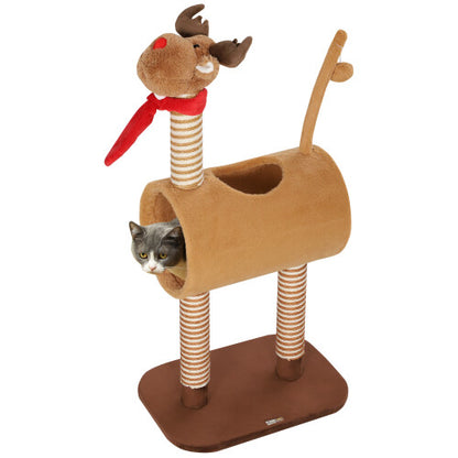 Deer-Designed Cat Tower for Indoor Cats