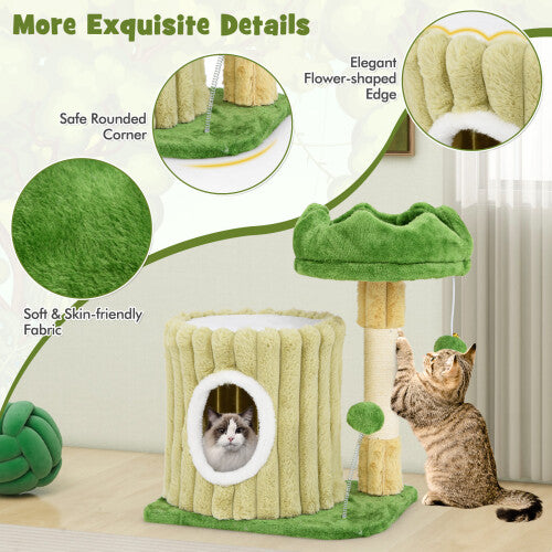 Cute Cat Tree Modern Small Cat Tower With Sisal Scratching