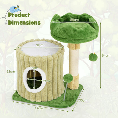 Cute Cat Tree Modern Small Cat Tower With Sisal Scratching