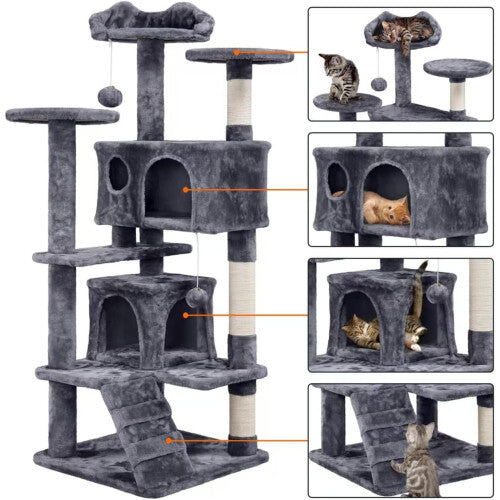 Large Cat Tree 135cm Cat Tower Scratching Posts