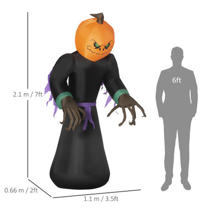 Inflatable 2.1m Tall Pumpkin Man