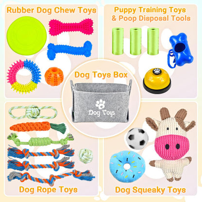 21 PACK Puppy Starter Toys Set