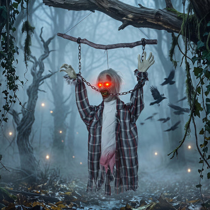 Hanging Animated Chained Zombie