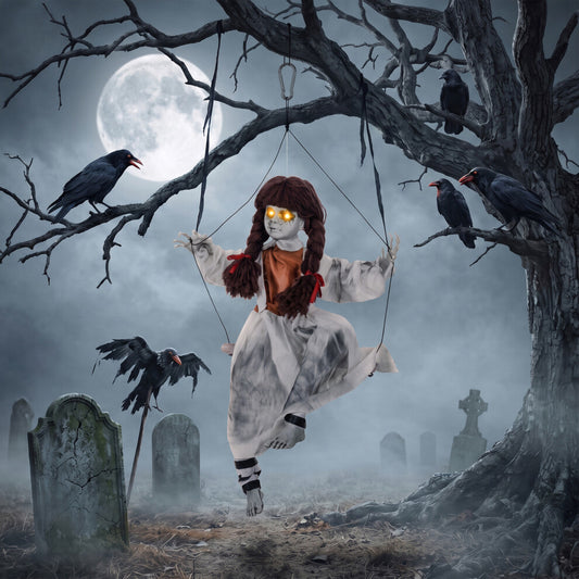 Animated Hanging Creepy Girl