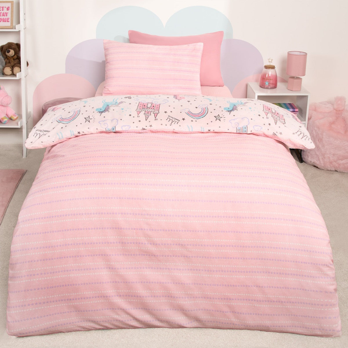 Pink Unicorn Duvet Set