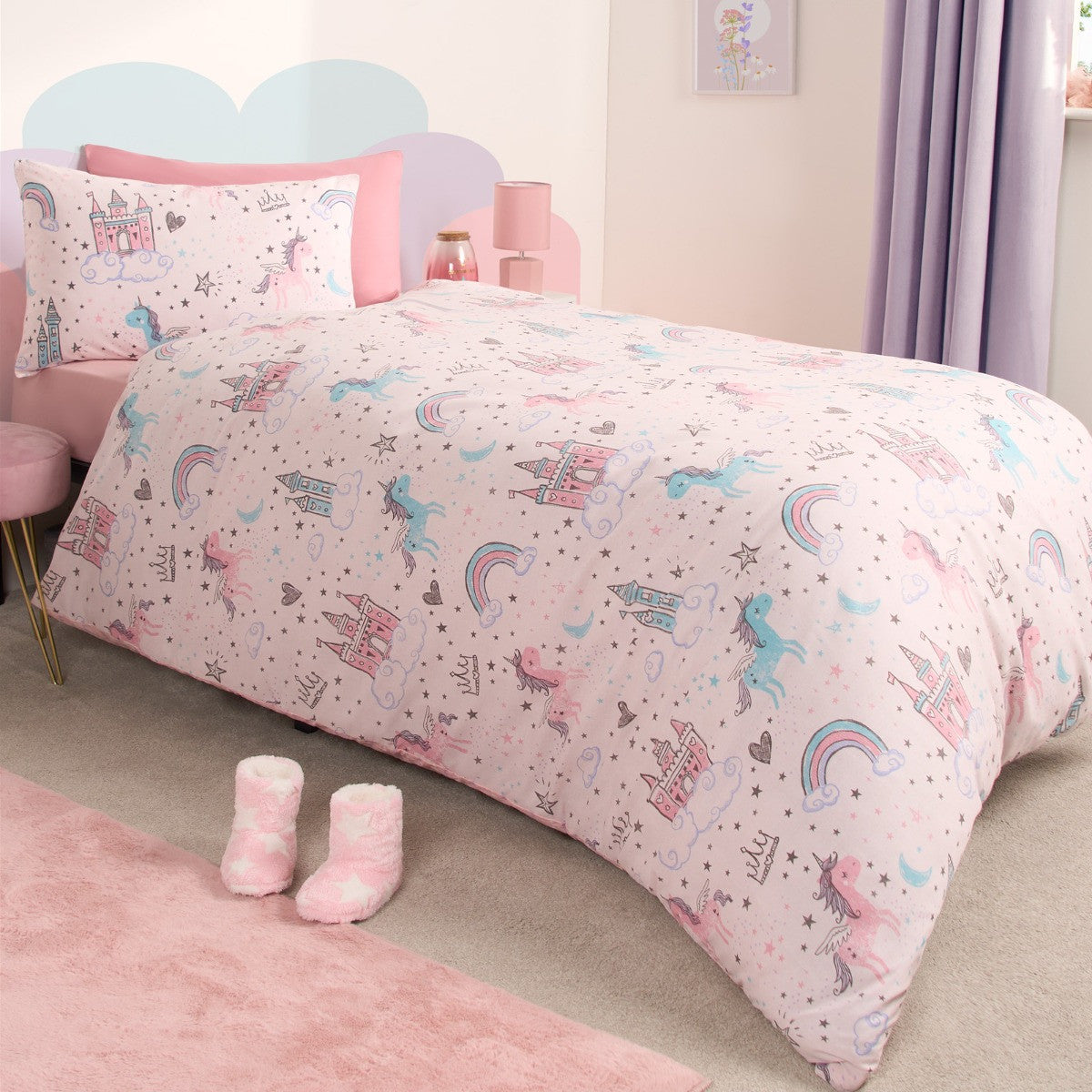 Pink Unicorn Duvet Set